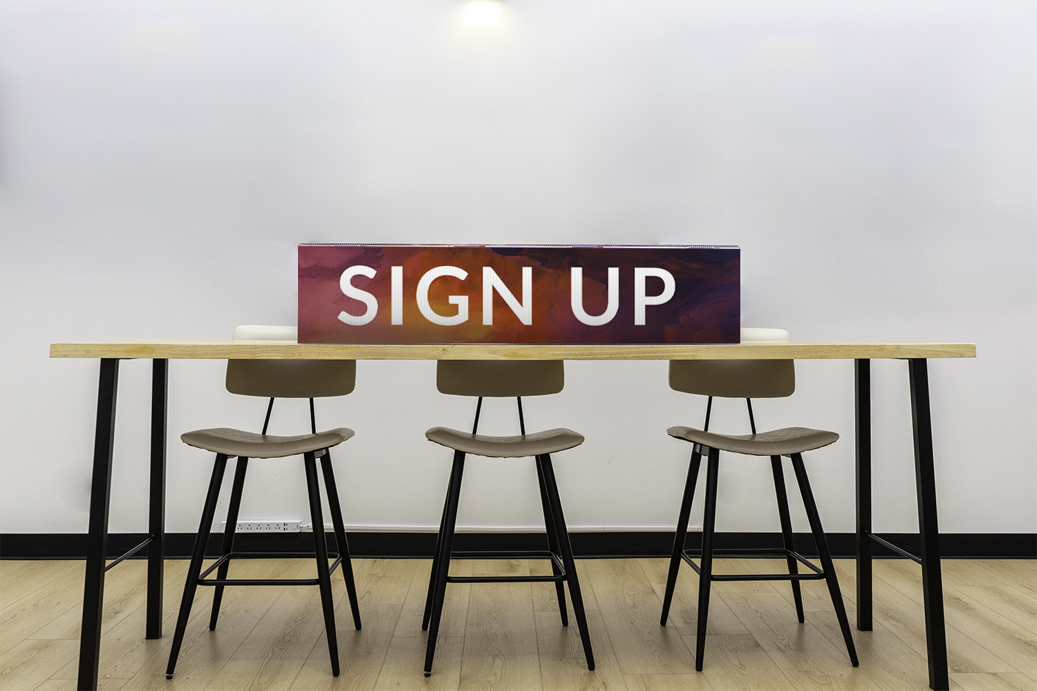 Column Signs, Geometric Bold Products, Geometric Bold Sign Up, 46 x 10 3