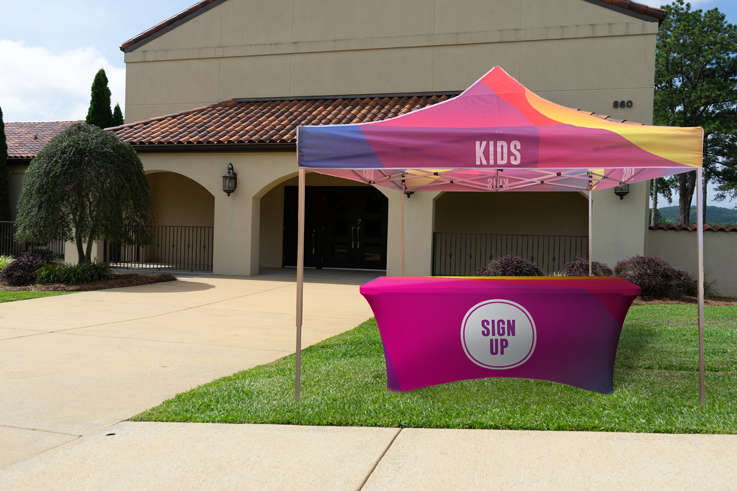 Pop Up Canopy Tents, 10' x 10' Canopy Fabric: Full Custom 2