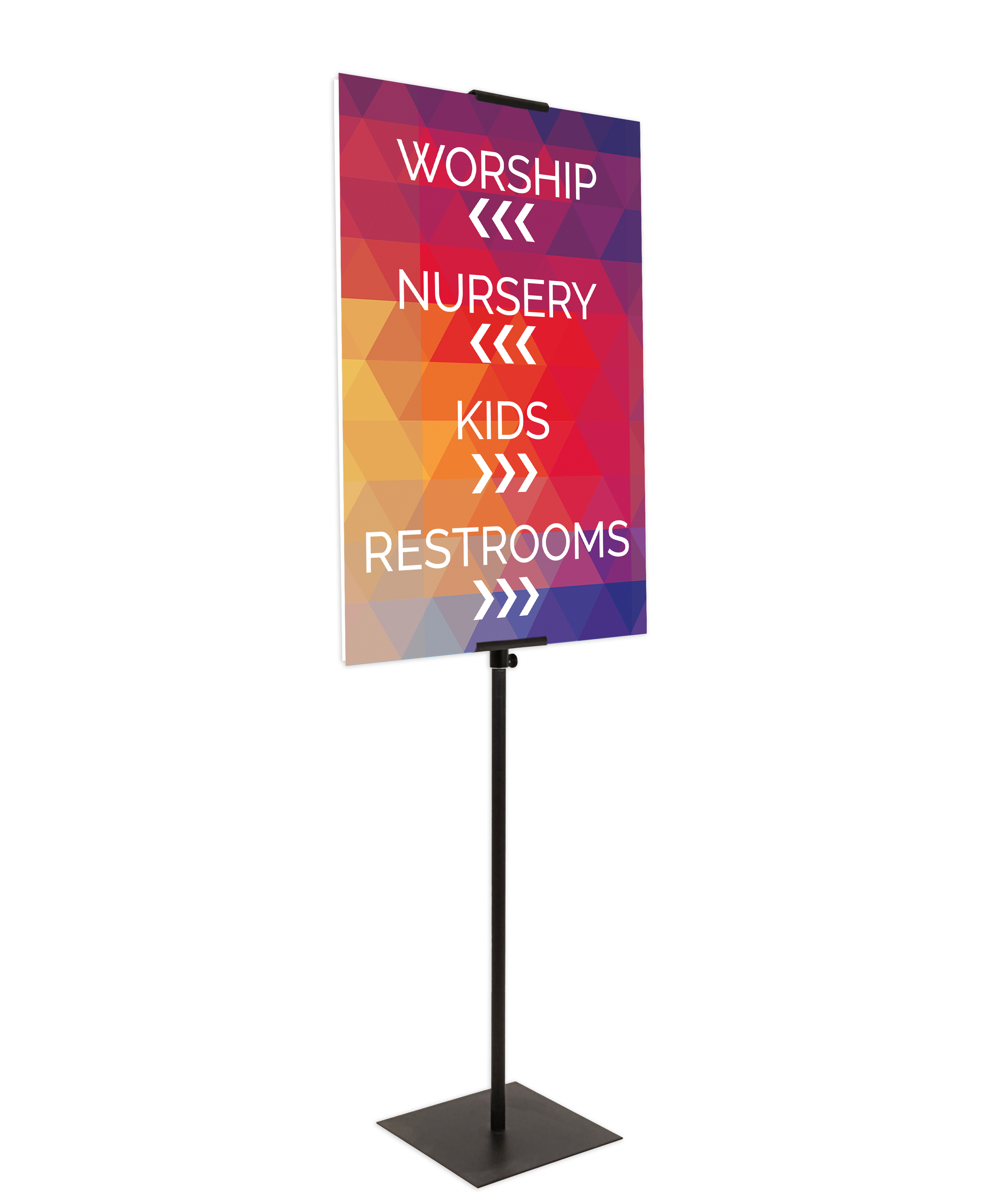 Rigid Signs, Electric Blue Worship Center, 23 x 11.5 11