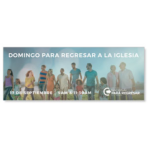 Back to Church Sunday People Spanish - 3x8 ImpactBanners