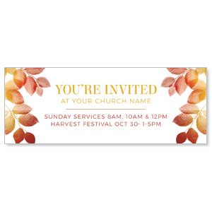You're Invited Fall Leaves ImpactBanners