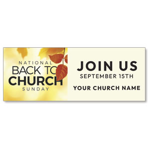 Back to Church Welcomes You Orange Leaves ImpactBanners