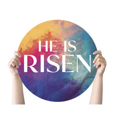 Colorful Open Tomb He Is Risen 