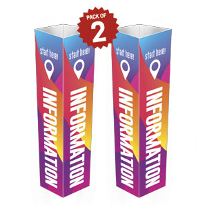 Curved Colors Info Column Signs