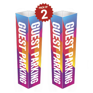 Curved Colors Guest Parking Column Signs