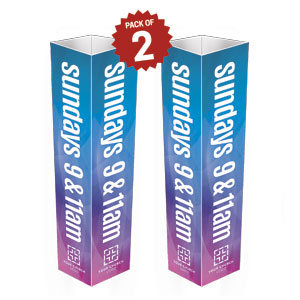 Bright Gradient Logo Column Signs