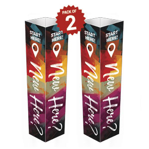 Color Tiles New Here Column Signs