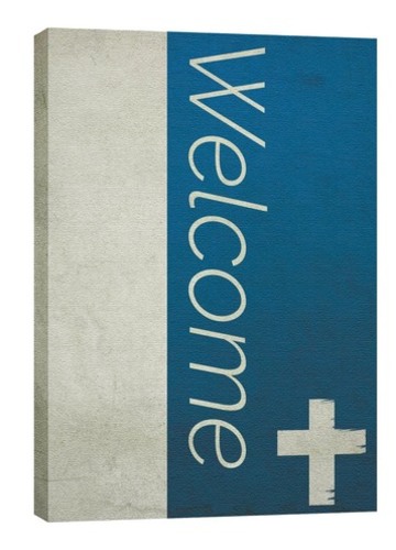 Wall Art, Welcome, Color Block Welcome, 24 x 36