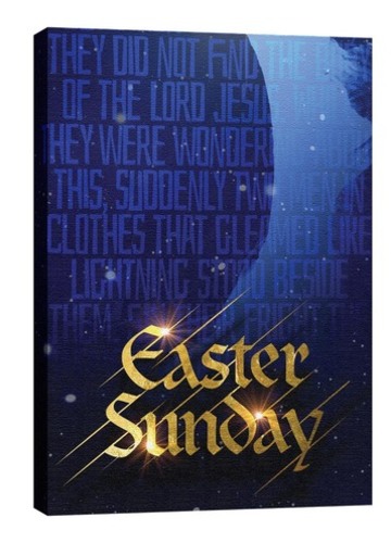 Wall Art, Easter, Easter Sunday Blue Tomb, 24 x 36