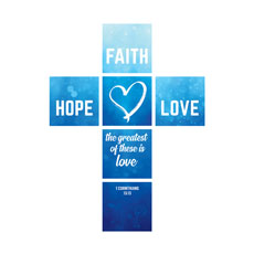 Mod Faith Hope Love Cross Set 