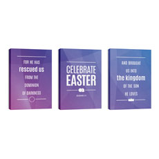 Bright Gradient Easter Triptych 