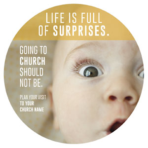 Surprises Happy Baby Circle InviteCards 