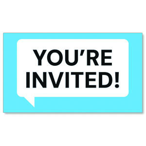 Chat Bubble Invite 2" x 3.5" Flat Invite