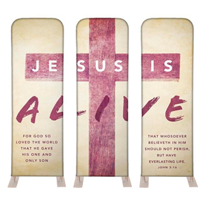 Alive Triptych  2' x 6' Sleeve Banner