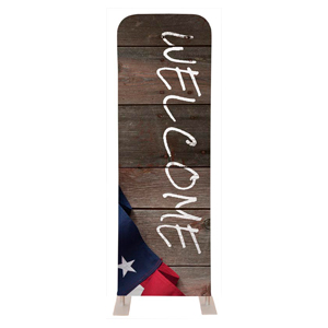 American Flag Invited 2' x 6' Sleeve Banner