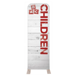Shiplap Children White 2' x 6' Sleeve Banner