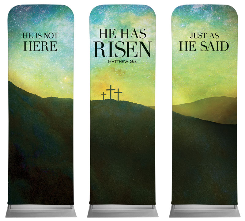 Banners, Easter, He Has Risen Matt 28:6, 2' x 6'