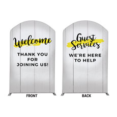 Yellow Paint Stroke Welcome Guest Services 