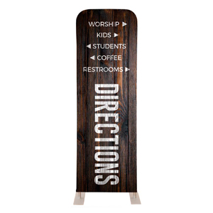 Dark Wood Directional 2' x 6' Sleeve Banner