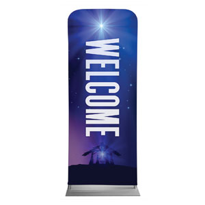 Aurora Lights Christmas Welcome 2'7" x 6'7" Sleeve Banners