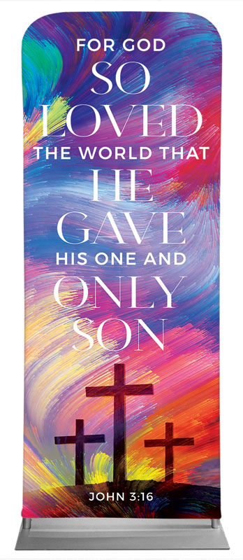 Banners, Easter, No Greater Love Scripture, 2'7 x 6'7