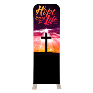 Hope Life Cross 2' x 6' Sleeve Banner