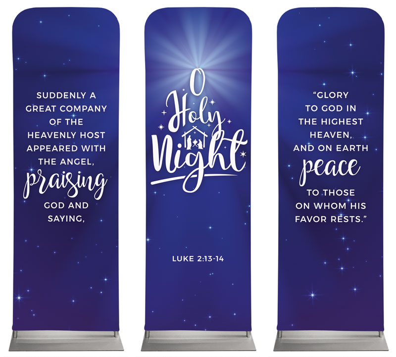 Banners, Christmas, O Holy Night Triptych, 2' x 6'