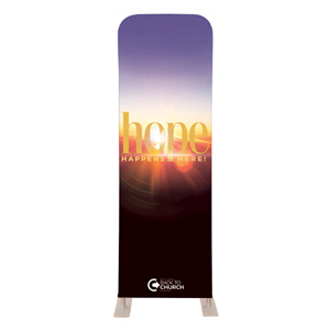 BTCS Hope Happens Here 2' x 6' Sleeve Banner