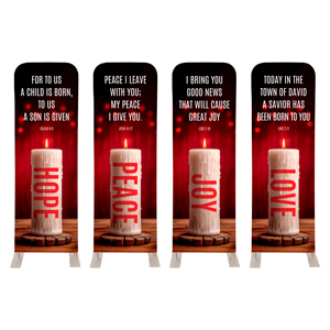 Christmas Is Candle Set 2' x 6' Sleeve Banner