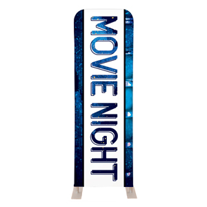 Outdoor Movie Night 2' x 6' Sleeve Banner