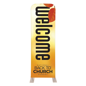 Back to Church Welcomes You Orange Leaves 2' x 6' Sleeve Banner