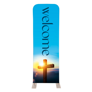 Easter Cross Sunburst 2' x 6' Sleeve Banner