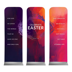 Vibrant Paint Easter Triptych 