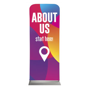 Curved Colors About Us 2'7" x 6'7" Sleeve Banners