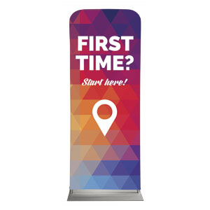Geometric Bold First Time 2'7" x 6'7" Sleeve Banners