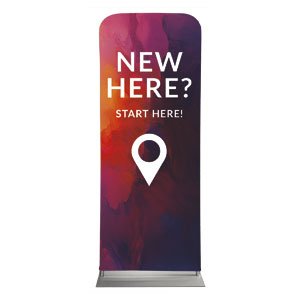 Vibrant Paint New Here 2'7" x 6'7" Sleeve Banners