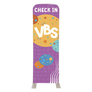 Confetti Kids VBS Check In 2' x 6' Sleeve Banner