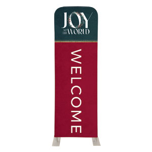 Joy to the World Wreath 2' x 6' Sleeve Banner