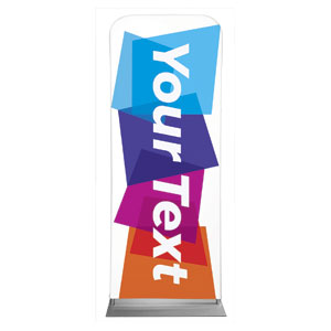 Vibrant Shapes Your Text 2'7" x 6'7" Sleeve Banners