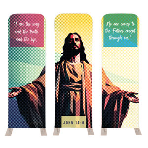 John 14:6 Triptych 2' x 6' Sleeve Banner