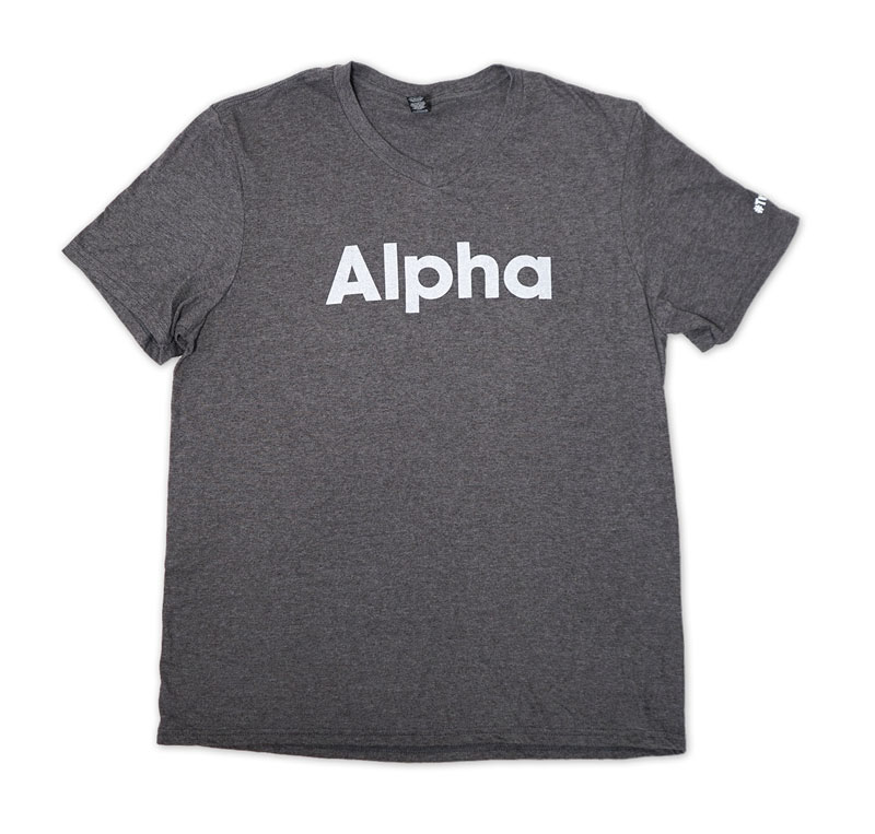 T-Shirts, Alpha, Alpha V-neck T-shirt Large, Large