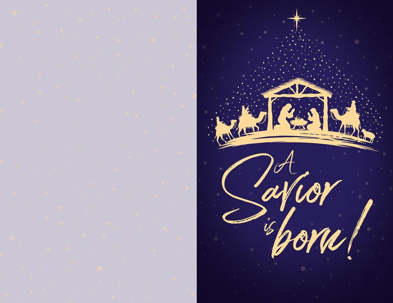 Bulletins, Christmas, Christmas Star Savior Is Born, 8.5 x 11