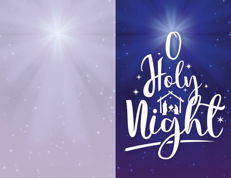 Bulletins, Christmas, O Holy Night, 8.5 x 11