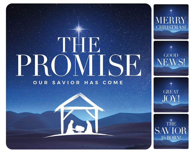 Handheld Signs, Christmas, The Promise Manger Set, 21 x 21