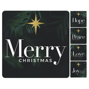Advent Words Set Square Handheld Signs