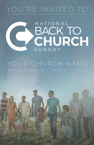 Church Postcards, Back To Church Sunday, Back to Church Sunday People, 5.5 X 8.5