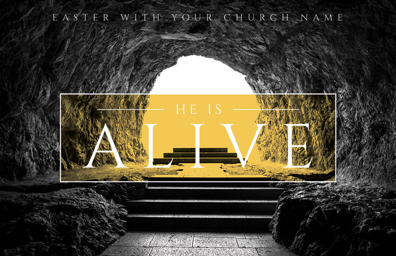 Church Postcards, Easter, Alive Empty Tomb, 5.5 X 8.5