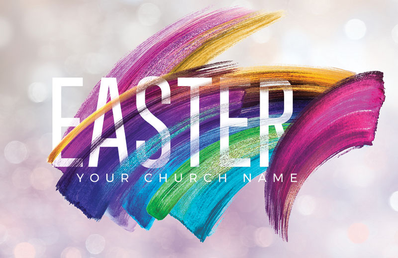 Church Postcards, Easter, Shimmer Stroke Easter, 5.5 X 8.5