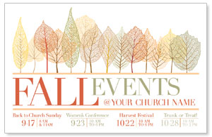 Fall Events Leaves Medium InviteCards