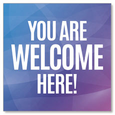 Bright Gradient Welcome Here Invite 
